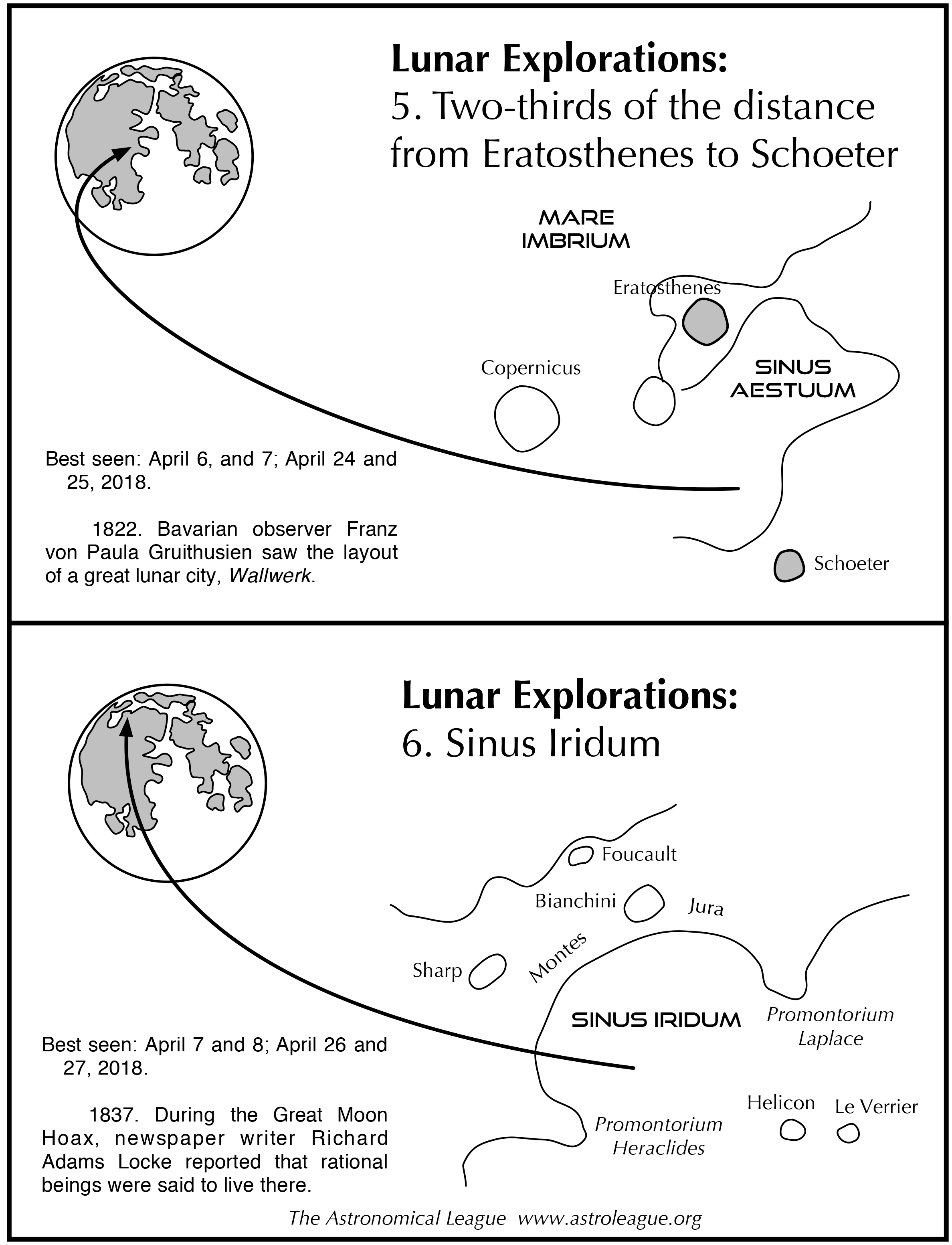 5. Eratosthenes 6. Sinus Iridum