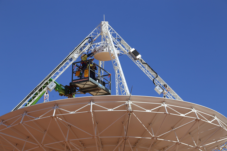 Image 2: Close up of a Mark II PAF being worked on at antenna 29.